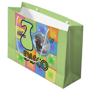 Sacola Para Presentes Grande disco 70s
