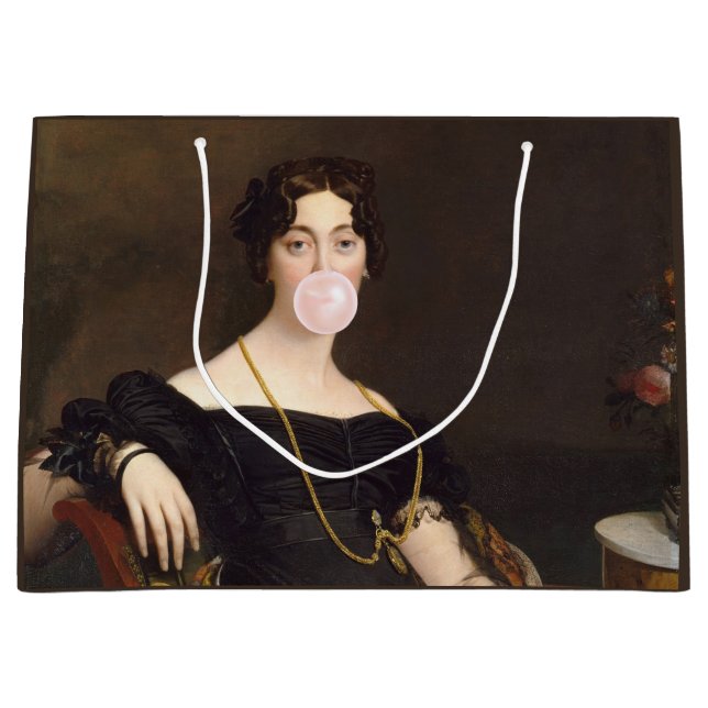 Sacola Para Presentes Grande Diva de chiclete Madame Ponselle (Frente)