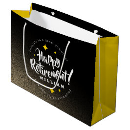 Sacola Para Presentes Grande Diversão Dourada de Estrelas de Lâmpada Retirando