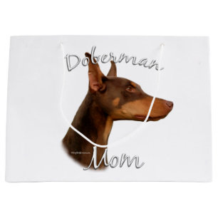 Sacola Para Presentes Grande Doberman Pinscher (vermelho) Mãe 2