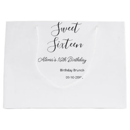 Sacola Para Presentes Grande Doce, 16 anos, almoço de 16 anos, nome d