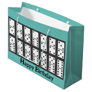 Sacola Para Presentes Grande Dominoes Design