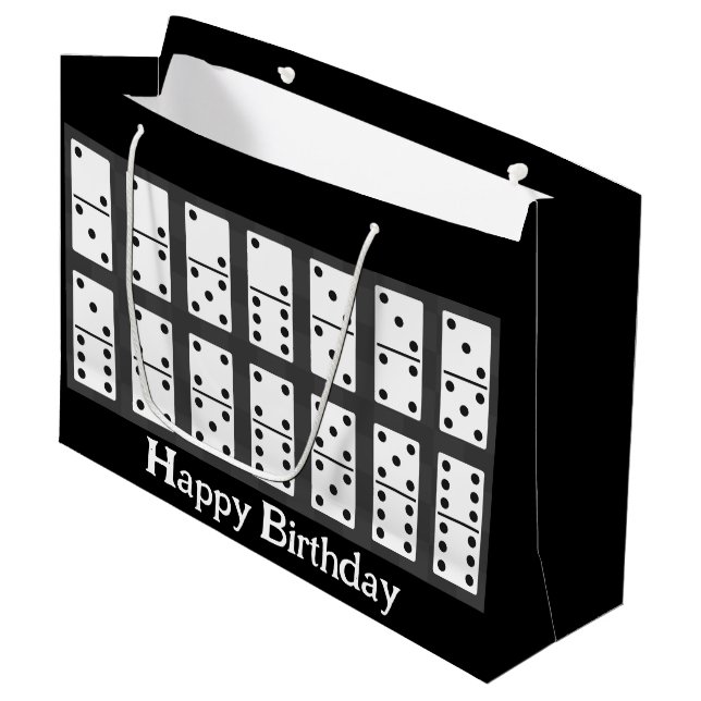 Sacola Para Presentes Grande Dominoes Design (Frente inclinada)