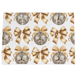 Sacola Para Presentes Grande Dourado Arco e esfera Disco - Grande barra de pres