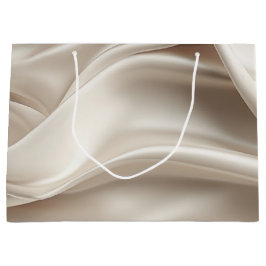 Sacola Para Presentes Grande Dourado Champanhe Bonito Cetim Falso Romântico 