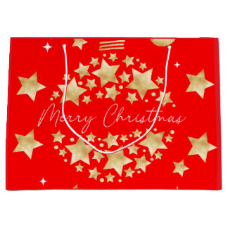 Sacola Para Presentes Grande Dourado saco de presente de Natal vermelho