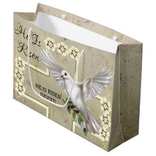 Sacola Para Presentes Grande Dove of Peace Páscoa
