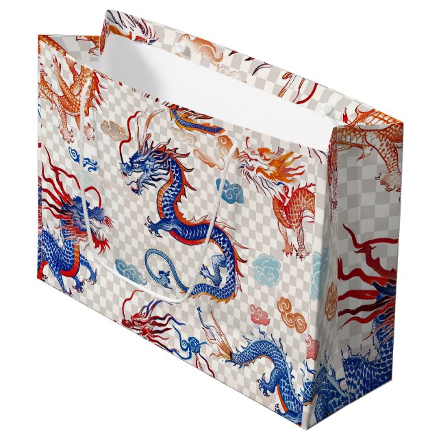 Sacola Para Presentes Grande dragão voador Gift Bag (Frente inclinada)