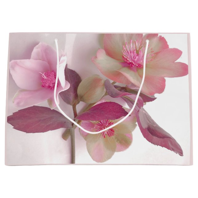 Sacola Para Presentes Grande Dreamy Hellebores Placemat de Papel (Frente)