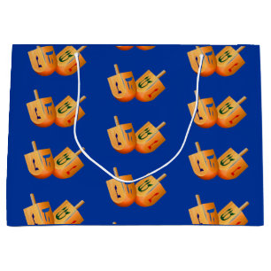 Sacola Para Presentes Grande Dreidel Dreidel Hannukah Holiday