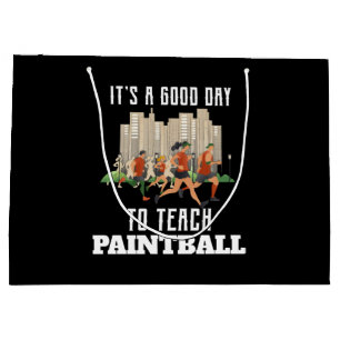 Sacola Para Presentes Grande É Um Bom Dia Para Ensinar Paintball