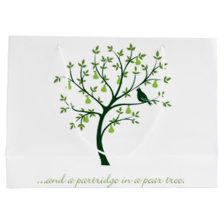 Sacola Para Presentes Grande E um perdiz numa árvore