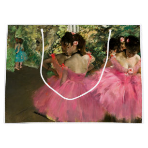 Sacola Para Presentes Grande Edgar Degas - Dançarinos a rosa