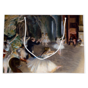 Sacola Para Presentes Grande Edgar Degas - O ensaio do Balé no palco