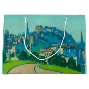 Sacola Para Presentes Grande Edimburgo, capital escocês (por George Henry)