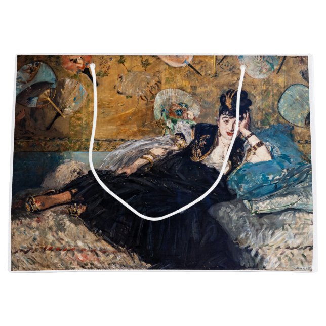 Sacola Para Presentes Grande Edouard Manet - Senhora com Leques (Frente)