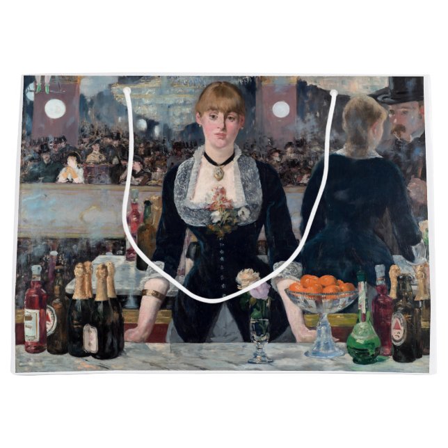 Sacola Para Presentes Grande Edouard Manet - Um Bar na Folies-Bergere (Frente)