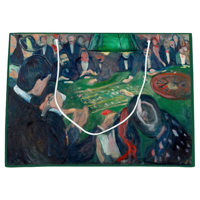 Sacola Para Presentes Grande Edvard Munch - A Mesa Roulette em Monte Carlo (Frente)