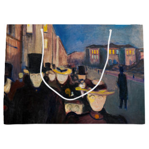 Sacola Para Presentes Grande Edvard Munch - Noite em Karl Johan Street