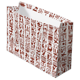Sacola Para Presentes Grande Egípcio Hieroglyph Large Gift Bag