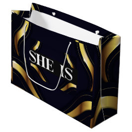 Sacola Para Presentes Grande ELA É SEU PRÓPRIO CHEFE, Luxuy Gift Bag.