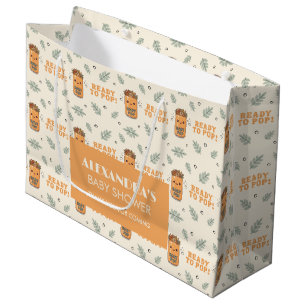 Sacola Para Presentes Grande Ela Está Pronta Para Estourar Laranja Boho Kawaii