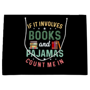 SACOLA PARA PRESENTES GRANDE ELE ENVOLVE LIVROS E PAJAMAS CONTAM COMIGO EM LEIT