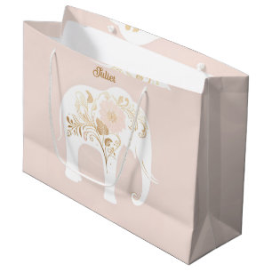 Sacola Para Presentes Grande elefante branco gigante