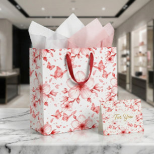 Sacola Para Presentes Grande Elegância da Flor de Cerejeira