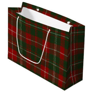 Sacola Para Presentes Grande Elegant Christmas Plaid