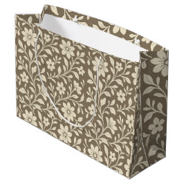 Sacola Para Presentes Grande Elegant Vintage Floral Gift Bag