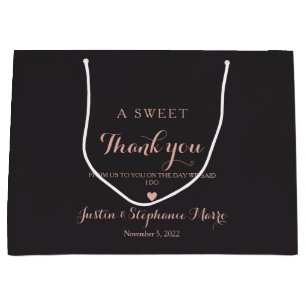 Sacola Para Presentes Grande Elegante A Sweet Obrigado Casamento Personalizado