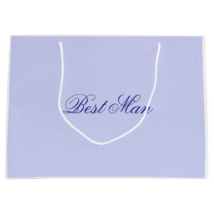 Sacola Para Presentes Grande Elegante Blue Best Man