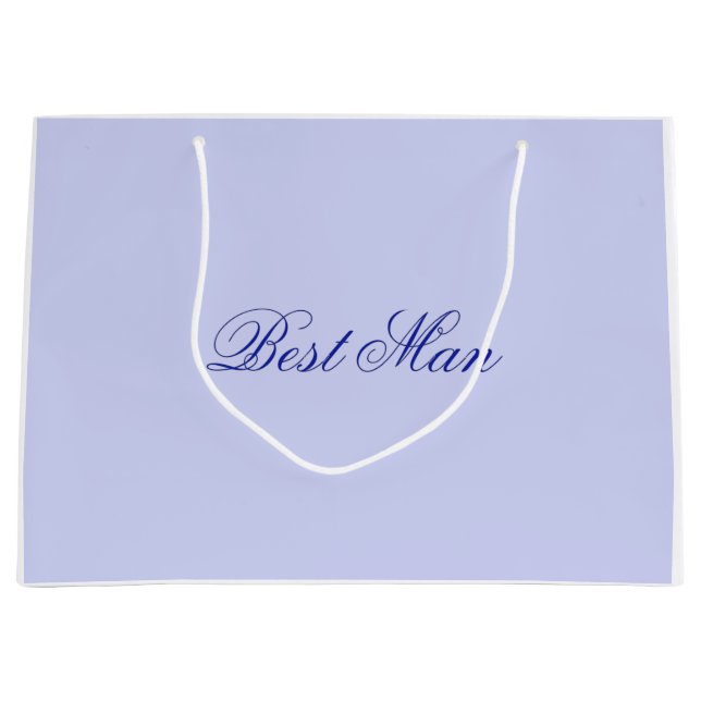 Sacola Para Presentes Grande Elegante Blue Best Man (Frente)