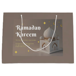 Sacola Para Presentes Grande Elegante Caligrafia Árabe - Desejos de Ramadan