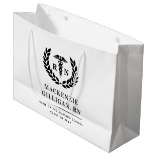 Sacola Para Presentes Grande Elegante de Graduação Escolar de Enfermagem Person
