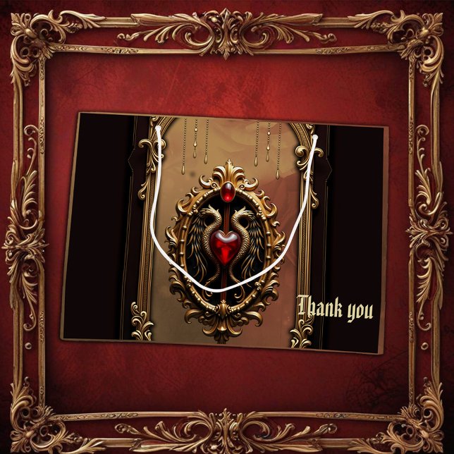 Sacola Para Presentes Grande Elegante emblema cardíaco luxuoso. (Criador carregado)