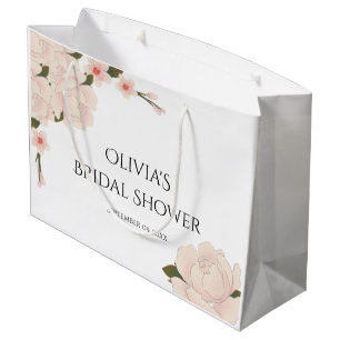 Sacola Para Presentes Grande Elegante Floral Chá de panela Favorece Grande Saco