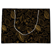 Elegante Negócios de Fruta Flor de Cacau Ouro Pret