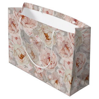 Sacola Para Presentes Grande Elegante Peony