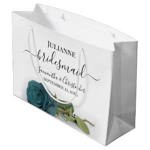 Sacola Para Presentes Grande Elegante Rosa Azul Poeirenta para Damas de Honra C