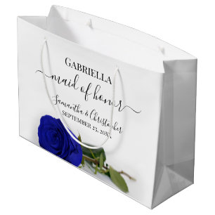 Sacola Para Presentes Grande Elegante Rosa Azul Real Dama de Honra Casamento