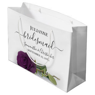 Sacola Para Presentes Grande Elegante Rosa Roxa Ameixa Posh Damas de Honra Casa