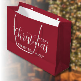 Sacola Para Presentes Grande Elegante Simples Fosco Limpo Berry Natal