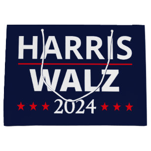Sacola Para Presentes Grande Eleição de Harris Walz 2024 III