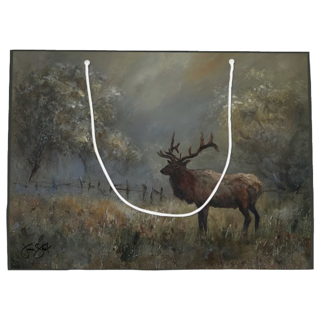 Sacola Para Presentes Grande Elk Meadow (Verso)