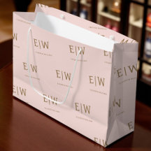 Embalagem de Empresa Comercial Marca Rosa e Dourad