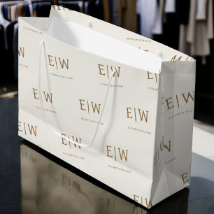 Sacola Para Presentes Grande Embalagens Personalizadas com Monograma para Empre
