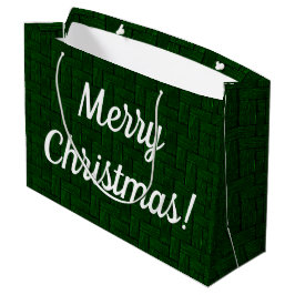 Sacola Para Presentes Grande Emerald Merry Christmas Gift Bag