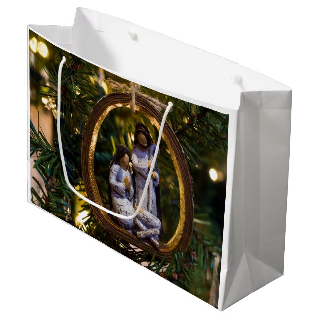 Sacola Para Presentes Grande Enfeite de Natal (Frente inclinada)